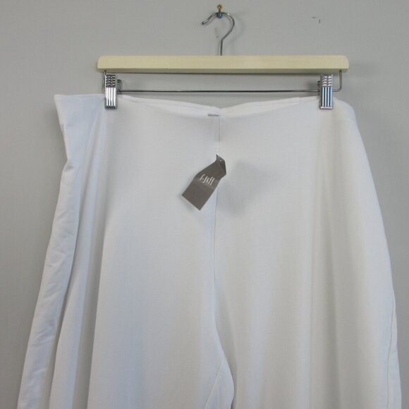 J Jill Slim Leg Cropped Pants Women 2X White Pima Cotton Rayon Casual Beach 338 - Picture 6 of 10